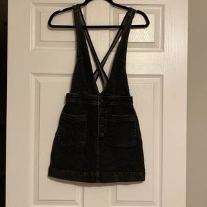 Free People black mini overall dress